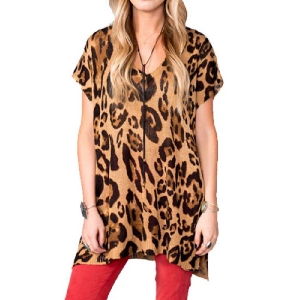 Show Me Your MuMu Leopard Knitten Carter Tunic